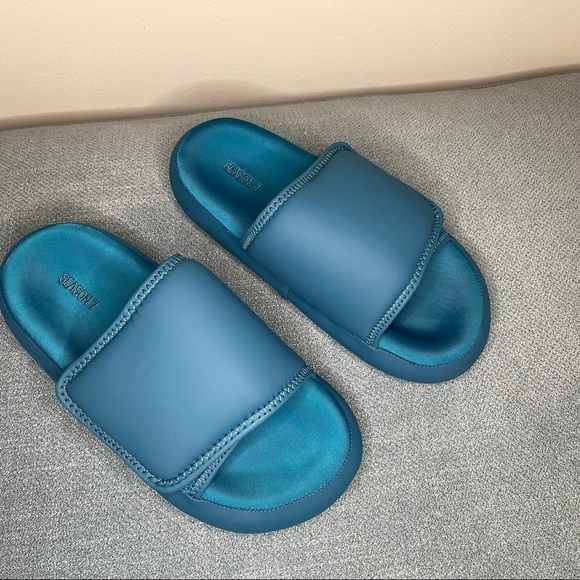 Yeezy Season 7 Neoprene Aqua Slipper Slides Size 38 - Picture 3 of 12